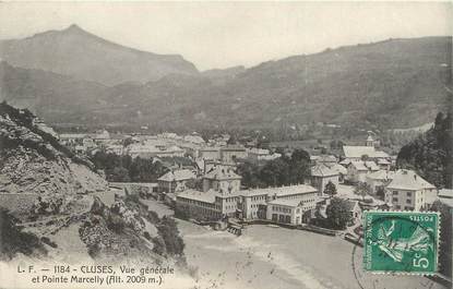 / CPA FRANCE 74 "Cluses, vue générale et pointe Marcelly"