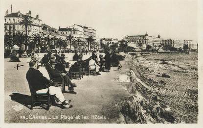 CPSM FRANCE 06 "Cannes, la plage et les hotels"