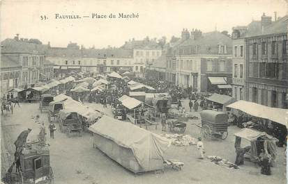 CPA FRANCE 76 "Fauville, la place du marché "