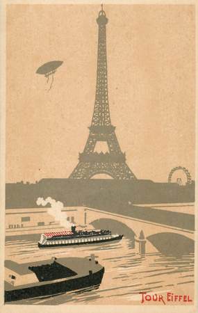 CPA PARIS / Illustrateur / La Tour Eiffel