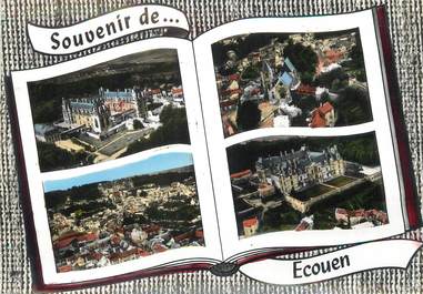 / CPSM FRANCE 95 "Ecouen, le château de la Légion d'Honneur, l'église"