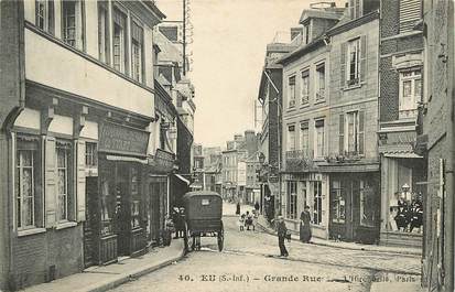 CPA FRANCE 76 "Eu, le marché, Grande rue"