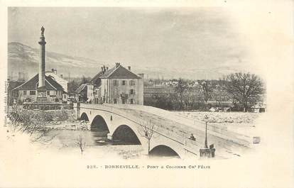 / CPA FRANCE 74 "Bonneville, pont et colonne Ch Félix"