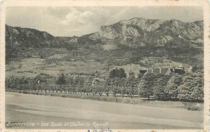 / CPA FRANCE 74 "Bonneville, les quais et chaîne du Reyret"