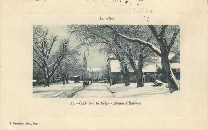 CPA FRANCE 05 "Gap, sous la neige, avenue d'Embrun"