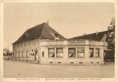 / CPSM FRANCE 67 "Chatenois, hostellerie de la gare" 