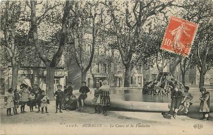 CPA FRANCE 13 "Aubagne, le cours et la Fontaine"