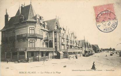 CPA FRANCE 62 "Berck plage, les villas et la plage"