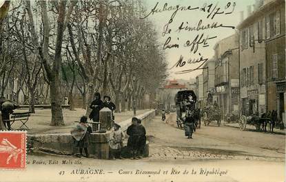 CPA FRANCE 13 "Aubagne, Cours Beaumond et rue de la République"
