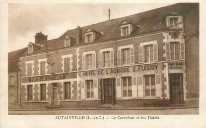 CPA FRANCE 41 "Autainville, le carrefour et les Hotels"