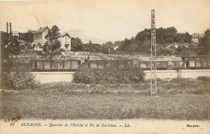 CPA FRANCE 13 "Aubagne, quartier de l'Evéché et Pic de Garlaban"