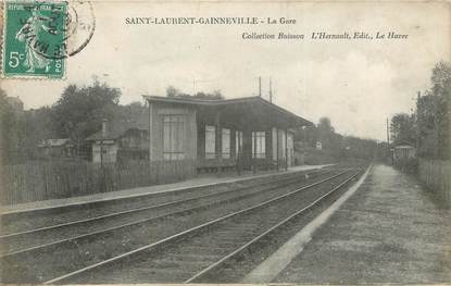 / CPA FRANCE 76 "Saint Laurent Gainneville, la gare"