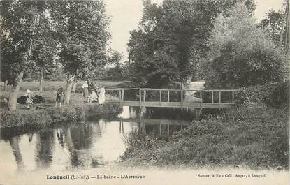 / CPA FRANCE 76 "Longueil, , la Saäne, l'abreuvoir"