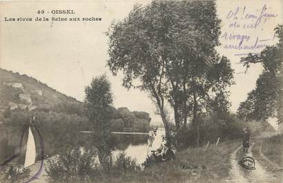 / CPA FRANCE 76 "Oissel, les rives de la seine aux roches"