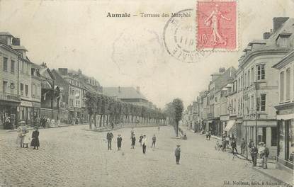 / CPA FRANCE 76 "Aumale, terrasse des marchés"