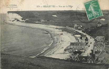 / CPA FRANCE 76 "Veulettes, vue sur la plage"