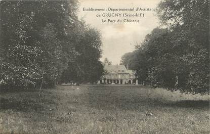 / CPA FRANCE 76 "Etablissement départemental d'assistance de Grugny, le parc du château"