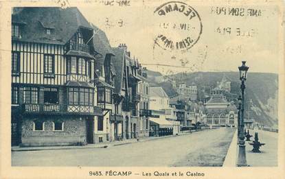 / CPA FRANCE 76 "Fécamp, Les Quais et le casino"