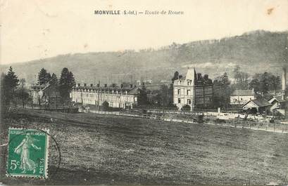 / CPA FRANCE 76 "Monville, route de Rouen"