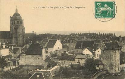 CPA FRANCE 39 "Poligny, vue générale et tour de la Serpentine"