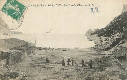 / CPA FRANCE 13 "Marseille Sormiou, la grande plage"