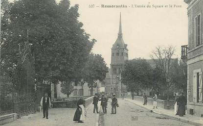 CPA FRANCE 41 "Romorantin, l'Entrée du square et le pont"