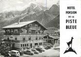 74 Haute Savoie / CPSM FRANCE 74 "Les Houches, hôtel pension de la piste bleue"