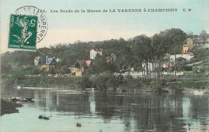 / CPA FRANCE 94 "Les bords de la Marne de la Varenne à Champigny"