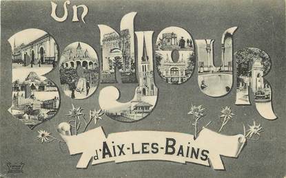 CPA FRANCE 73 "Un Bonjour d'Aix les Bains"