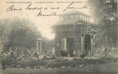 / CPA FRANCE 94 "Nogent sur Marne, le jardin colonial, pavillon de la Martinique" / ILE DE LA REUNION
