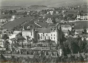  CPSM  SUISSE  "Grandson, vue aérienne"