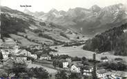 74 Haute Savoie / CPSM FRANCE 74 "Le Grand Bornand, vue générale, chaîne des Aravis et pointe Percée"