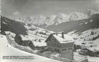 / CPSM FRANCE 74 "Le Grand Bornand, pointe percée, chaîne des Aravis"