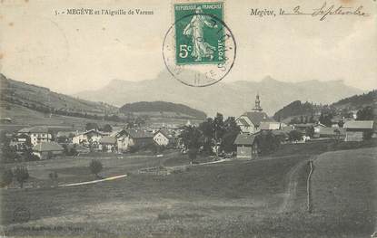 / CPA FRANCE 74 "Megève, et l'aiguille de Varens"