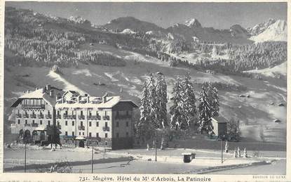 / CPA FRANCE 74 "Megève, hôtel du Mont d'Arbois, la patinoire"