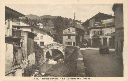 / CPA FRANCE 74 "Megève, le torrent des cordes"