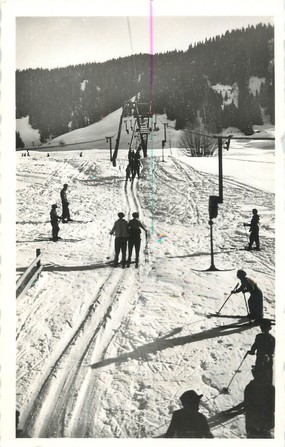 / CPSM FRANCE 74 " Megève, le remonte pente de Rochebrune" / SKI