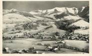 74 Haute Savoie / CPSM FRANCE 74 " Megève, vue générale, le Mont Blanc et le Mont Joly"