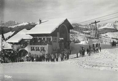 / CPSM FRANCE 74 "Megève, téléphérique du Mont d'Arbois" / SKI