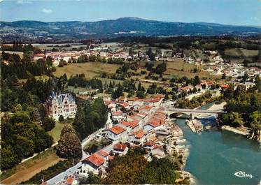 / CPSM FRANCE 01 "Neuville sur Ain, vue générale aérienne"