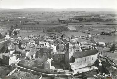 / CPSM FRANCE 01 "Cité de Pérouges, vue aérienne de la cité"