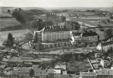 / CPSM FRANCE 01 "Pont d'Ain, vue aérienne, château des Ducs de Savoie"