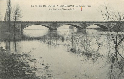 / CPA FRANCE 95 "Beaumont" / INONDATION