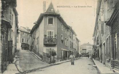 CPA FRANCE 38 "Morestel, la Grande rue"