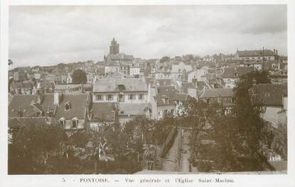 / CPSM FRANCE 95 "Pontoise, vue générale et l'église Saint Maclou"