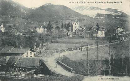 CPA FRANCE 38 " Theys, arrivée au Bourg"