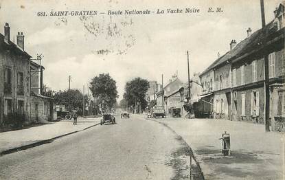 / CPA FRANCE 95 "Saint Gratien, route Nationale, la vache Noire"