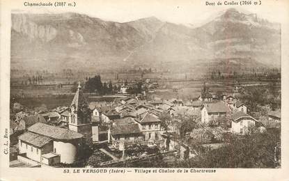 CPA FRANCE 38 " Le Versoud, village et chaine de la chartreuse"