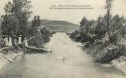 38 Isere CPA FRANCE 38 " Charavines les Bains, un plongeon dans le grand canal"