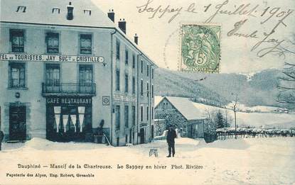 CPA FRANCE 38 " Le Sappey, Hotel des Touristes, sous la neige"